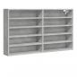 Preview: Vitrinenschrank Betongrau 100x15x58 cm Holzwerkstoff