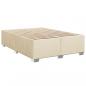 Preview: Bettgestell ohne Matratze Creme 140x190 cm Stoff