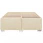 Preview: Bettgestell ohne Matratze Creme 140x190 cm Stoff