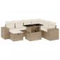 Preview: 8-tlg. Garten-Sofagarnitur mit Kissen Beige Poly Rattan