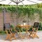 Preview: ARDEBO.de - 3-tlg. Bistro-Set Schwarz Poly Rattan und Massivholz