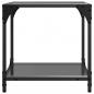 Preview: Couchtische mit Glasplatte 2 Stk. Schwarz 40x40x40 cm Stahl