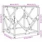 Preview: Couchtisch mit Glasplatte Transparent 40x40x41 cm Stahl