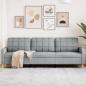 Preview: ARDEBO.de - 3-Sitzer-Sofa Hellgrau 210 cm Stoff