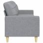 Preview: 3-Sitzer-Sofa Hellgrau 210 cm Stoff