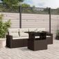 Preview: ARDEBO.de - 5-tlg. Garten-Sofagarnitur mit Kissen Braun Poly Rattan