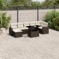 Preview: ARDEBO.de - 8-tlg. Garten-Sofagarnitur mit Kissen Braun Poly Rattan