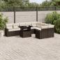 Preview: ARDEBO.de - 10-tlg. Garten-Sofagarnitur mit Kissen Braun Poly Rattan