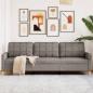 Preview: ARDEBO.de - 3-Sitzer-Sofa Taupe 210 cm Stoff