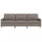 Preview: 3-Sitzer-Sofa Taupe 210 cm Stoff