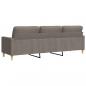 Preview: 3-Sitzer-Sofa Taupe 210 cm Stoff