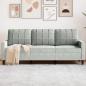 Preview: ARDEBO.de - 3-Sitzer-Sofa Hellgrau 180 cm Samt