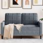 Preview: ARDEBO.de - 2-Sitzer-Sofa Dunkelgrau 120 cm Samt