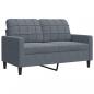 Preview: 2-Sitzer-Sofa Dunkelgrau 120 cm Samt