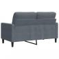 Preview: 2-Sitzer-Sofa Dunkelgrau 120 cm Samt