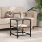 Preview: ARDEBO.de - Couchtisch mit Glasplatte Transparent 40x40x45 cm Stahl