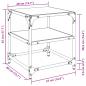 Preview: Couchtisch mit Glasplatte Transparent 40x40x45 cm Stahl