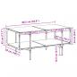 Preview: Couchtisch mit Glasplatte Transparent 98,5x50x45 cm Stahl