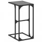 Preview: Beistelltisch mit Glasplatte Schwarz 40x30x61,5 cm Stahl