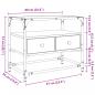 Preview: TV-Schrank mit Glasplatte Räuchereiche 60x35x51cm Holzwerkstoff