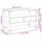 Preview: TV-Schrank mit Glasplatte Braun Eiche 80x35x51 cm Holzwerkstoff