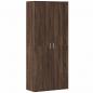 Preview: Highboard Braun Eichen-Optik 80x35x180 cm Holzwerkstoff