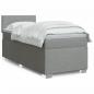 Preview: ARDEBO.de - Boxspringbett mit Matratze Hellgrau 90x190 cm Stoff