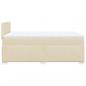 Preview: Boxspringbett mit Matratze Creme 120x190 cm Stoff