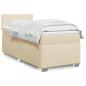 Preview: ARDEBO.de - Boxspringbett mit Matratze Creme 90x200 cm Stoff