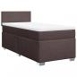 Preview: Boxspringbett mit Matratze Dunkelbraun 100x200 cm Stoff