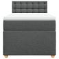 Preview: Boxspringbett mit Matratze Dunkelgrau 80x200 cm Stoff