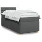 Preview: ARDEBO.de - Boxspringbett mit Matratze Dunkelgrau 80x200 cm Stoff