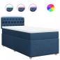 Preview: Boxspringbett mit Matratze Blau 80x200 cm Stoff