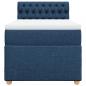 Preview: Boxspringbett mit Matratze Blau 80x200 cm Stoff