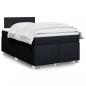 Preview: ARDEBO.de - Boxspringbett mit Matratze Schwarz 120x200 cm Stoff