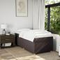 Preview: Boxspringbett mit Matratze Dunkelbraun 90x200 cm Stoff