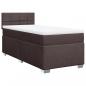 Preview: Boxspringbett mit Matratze Dunkelbraun 90x200 cm Stoff