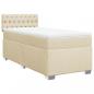 Preview: Boxspringbett mit Matratze Creme 90x200 cm Stoff