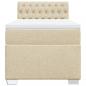 Preview: Boxspringbett mit Matratze Creme 90x200 cm Stoff