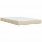 Preview: Boxspringbett mit Matratze Creme 90x200 cm Stoff