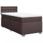 Preview: Boxspringbett mit Matratze Dunkelbraun 90x200 cm Stoff