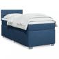 Preview: ARDEBO.de - Boxspringbett mit Matratze Blau 100x200 cm Stoff