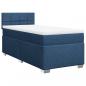 Preview: Boxspringbett mit Matratze Blau 100x200 cm Stoff