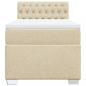 Preview: Boxspringbett mit Matratze Creme 100x200 cm Stoff