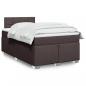 Preview: ARDEBO.de - Boxspringbett mit Matratze Dunkelbraun 120x190 cm Stoff