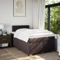 Preview: Boxspringbett mit Matratze Dunkelbraun 120x190 cm Stoff