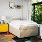 Preview: Boxspringbett mit Matratze Creme 120x190 cm Stoff