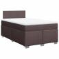 Preview: Boxspringbett mit Matratze Dunkelbraun 120x200 cm Stoff