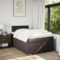 Preview: Boxspringbett mit Matratze Dunkelbraun 120x200 cm Stoff