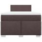 Preview: Boxspringbett mit Matratze Dunkelbraun 120x200 cm Stoff